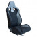 Sports seat 'MR' - Black artificial leather + Gray Pine textile - Adjustable on both sides