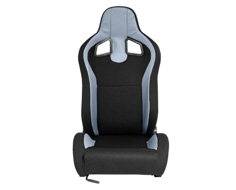 Sports seat 'MR' - Black artificial leather + Gray Pine textile - Adjustable on both sides, Image 3