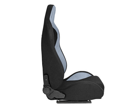 Sports seat 'MR' - Black artificial leather + Gray Pine textile - Adjustable on both sides, Image 4