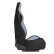 Sports seat 'MR' - Black artificial leather + Gray Pine textile - Adjustable on both sides, Thumbnail 4