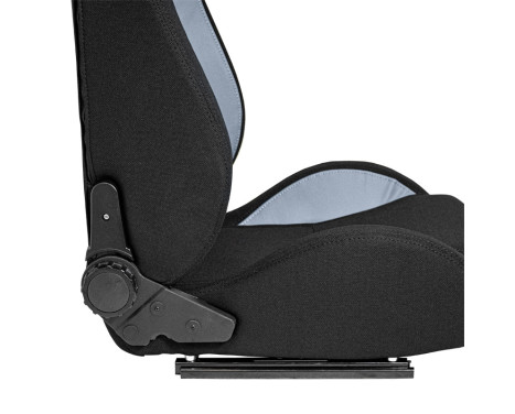 Sports seat 'MR' - Black artificial leather + Gray Pine textile - Adjustable on both sides, Image 5