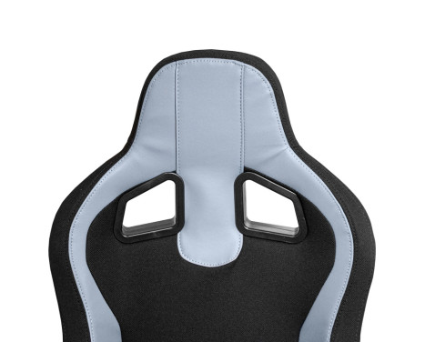 Sports seat 'MR' - Black artificial leather + Gray Pine textile - Adjustable on both sides, Image 6