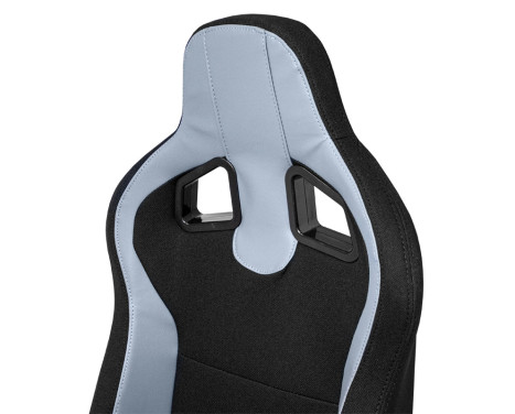 Sports seat 'MR' - Black artificial leather + Gray Pine textile - Adjustable on both sides, Image 8