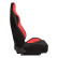 Sports seat 'MR' - Black artificial leather + Red Pine textile - Double-sided adjustable backrest - incl., Thumbnail 4