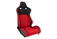 Sports seat 'MS' - Black/Red - Double-sided adjustable backrest