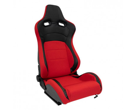 Sports seat 'MS' - Black/Red - Double-sided adjustable backrest