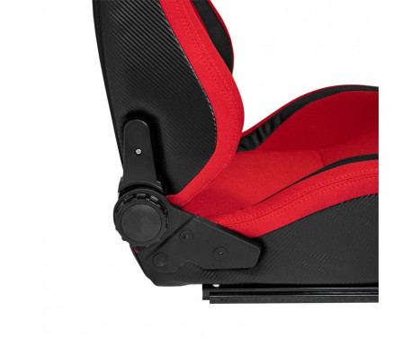 Sports seat 'MS' - Black/Red - Double-sided adjustable backrest, Image 5