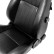 Sports seat 'Retro' - Black artificial leather + silver stitching - Double-sided adjustable backrest, Thumbnail 6