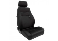 Sports seat 'Retro' - Black - Double-sided adjustable backrest - incl