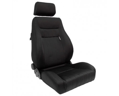 Sports seat 'Retro' - Black - Double-sided adjustable backrest - incl
