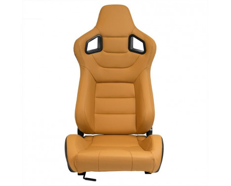 Sports seat 'RK' - Beige Artificial leather - Double-sided adjustable backrest, Image 3