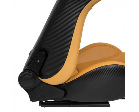 Sports seat 'RK' - Beige Artificial leather - Double-sided adjustable backrest, Image 6