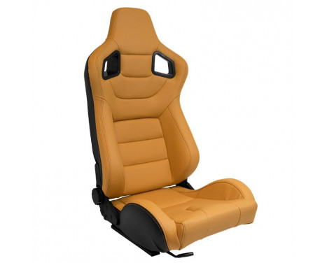 Sports seat 'RK' - Beige Artificial leather - Double-sided adjustable backrest