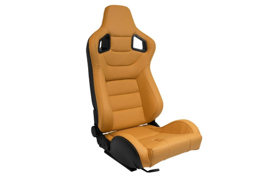 Sports seat 'RK' - Beige Artificial leather - Double-sided adjustable backrest
