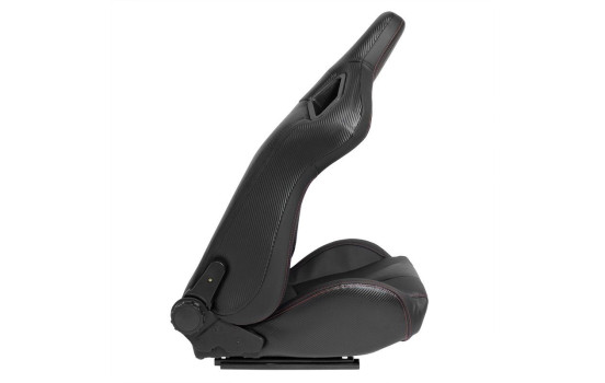 Sports seat 'RK' - Black Artificial leather + Red stitching - Double-sided adjustable backrest, Image 5