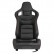 Sports seat 'RK' - Black Artificial leather + Red stitching - Double-sided adjustable backrest, Thumbnail 3