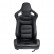 Sports seat 'RK' - Black Artificial leather + Silver stitching - Double-sided adjustable backrest, Thumbnail 3
