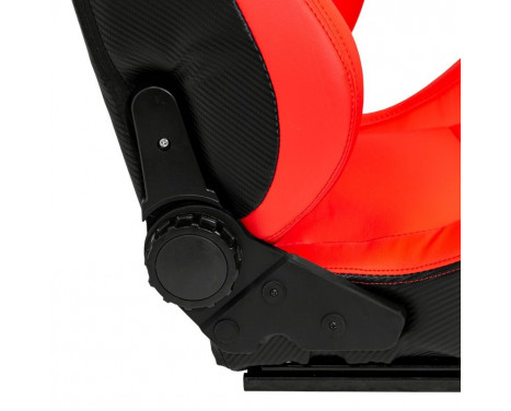 Sports seat 'RK' - Red Artificial leather - Double-sided adjustable backrest, Image 6