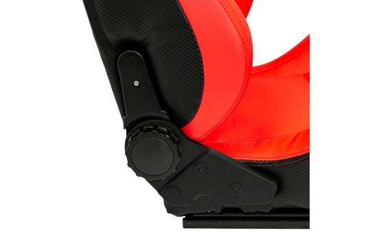 Sports seat 'RK' - Red Artificial leather - Double-sided adjustable backrest, Image 6
