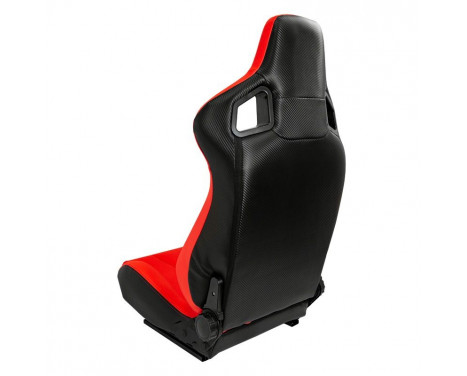 Sports seat 'RK' - Red Artificial leather - Double-sided adjustable backrest, Image 2