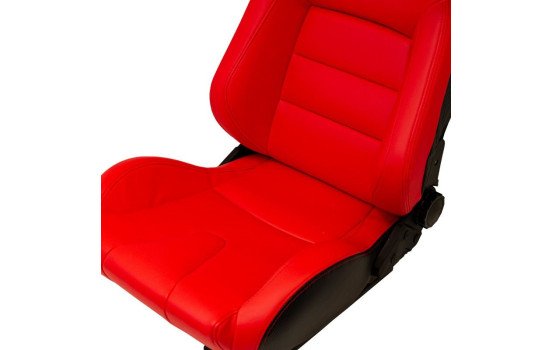 Sports seat 'RK' - Red Artificial leather - Double-sided adjustable backrest, Image 7