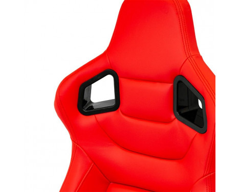 Sports seat 'RK' - Red Artificial leather - Double-sided adjustable backrest, Image 8