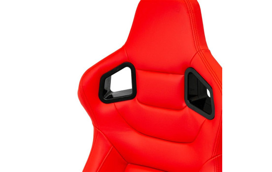 Sports seat 'RK' - Red Artificial leather - Double-sided adjustable backrest, Image 8
