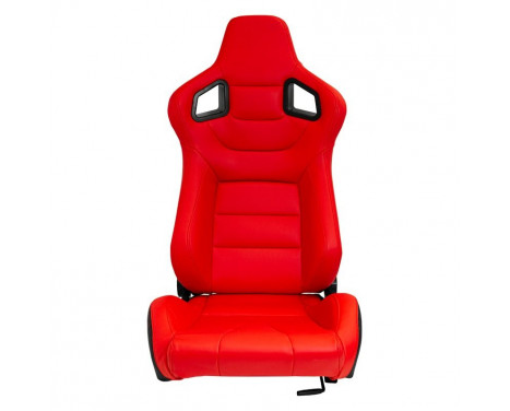 Sports seat 'RK' - Red Artificial leather - Double-sided adjustable backrest, Image 3