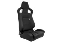 Sports seat 'RS6-II' - Black Fabric - Double-sided adjustable backrest - incl