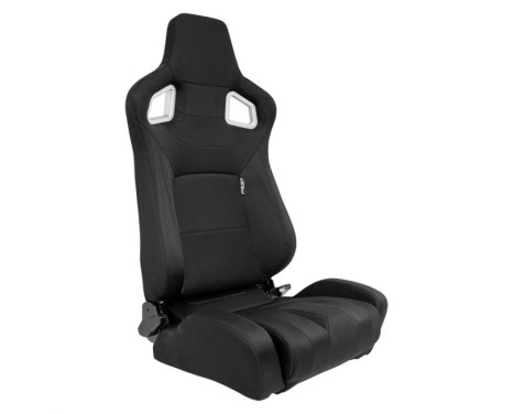 Sports seat 'RS6-II' - Black Fabric - Double-sided adjustable backrest - incl