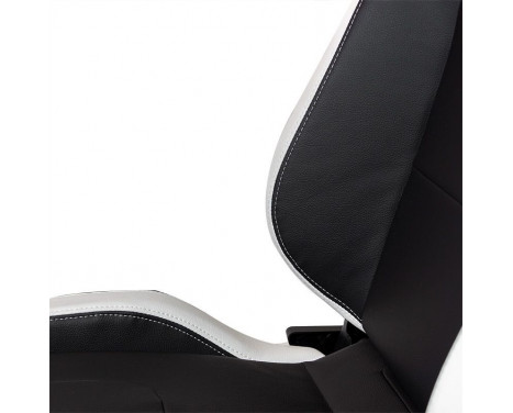 Sports seat 'RS6-II' Matt black/White Artificial leather Adjustable on both sides, Image 7