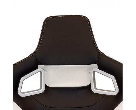 Sports seat 'RS6-II' Matt black/White Artificial leather Adjustable on both sides, Image 8