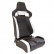 Sports seat 'RS6-II' Matt black/White Artificial leather Adjustable on both sides