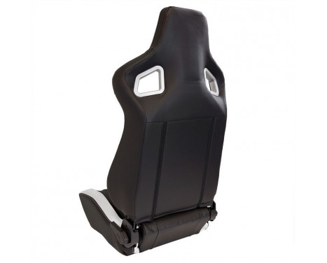 Sports seat 'RS6-II' Matt black/White Artificial leather Adjustable on both sides, Image 2