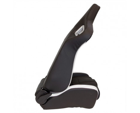 Sports seat 'RS6-II' Matt black/White Artificial leather Adjustable on both sides, Image 4