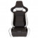 Sports seat 'RS6-II' Matt black/White Artificial leather Adjustable on both sides, Thumbnail 3