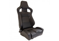 Sports seat 'RS6-II' - Matte black Artificial leather - Double-sided adjustable backrest