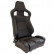Sports seat 'RS6-II' - Matte black Artificial leather - Double-sided adjustable backrest