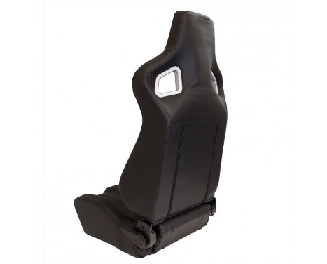 Sports seat 'RS6-II' - Matte black Artificial leather - Double-sided adjustable backrest, Image 2