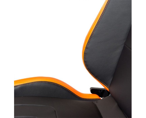 Sports seat 'RS6-II' - Matte black/Orange Artificial leather - Double-sided adjustable backrest - incl., Image 6