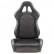 Sports seat 'TN' - Black artificial leather + silver stitching - Double-sided adjustable, Thumbnail 3