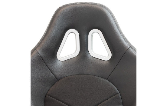 Sports seat 'TN' - Black artificial leather + silver stitching - Double-sided adjustable, Image 8