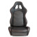 Sports seat 'TN' - Black leatherette + red stitching - Double-sided adjustable backrest -, Thumbnail 4