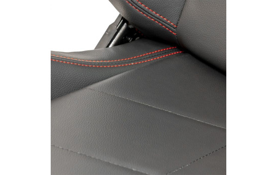Sports seat 'TN' - Black leatherette + red stitching - Double-sided adjustable backrest -, Image 5