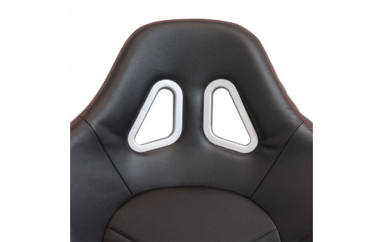 Sports seat 'TN' - Black leatherette + red stitching - Double-sided adjustable backrest -, Image 8