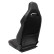 Sports seat 'VGR' - Black leatherette + dark gray fabric/suede + red stitching, Thumbnail 2