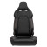 Sports seat 'VGR' - Black leatherette + dark gray fabric/suede + red stitching, Thumbnail 3