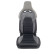 Sports seat 'VGR' - Black leatherette + light gray fabric/suede + red stitching, Thumbnail 3