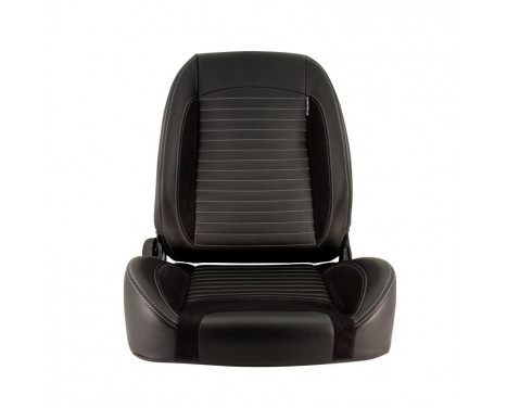 Sports seat Classic II - Black, with Gray stitching - Right side, adjustable backrest, Image 2