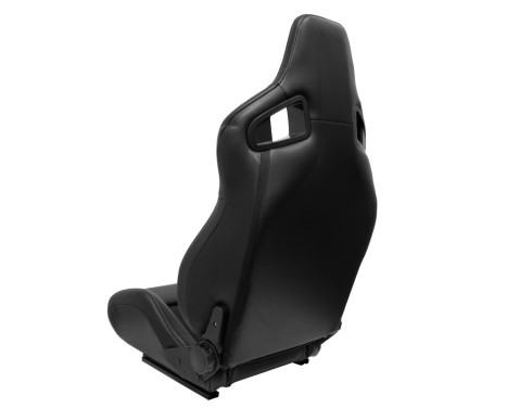 Sports seat NK - Black artificial leather + Gray textile - Double-sided adjustable backrest incl. sleds, Image 2